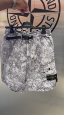 Short cargo comfort imprimé minéral gris