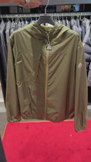 Veste coupe-vent légère à capuche kaki
