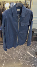Surchemise zippée bleu marine