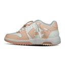 Baskets Out Of Office en cuir blanc et rose poudré